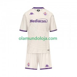 Camisola ACF Fiorentina Criança Equipamento Segundo 2025-2026 Manga Curta